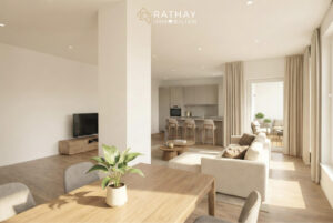 Visualisierung Wohn- und Essbereich