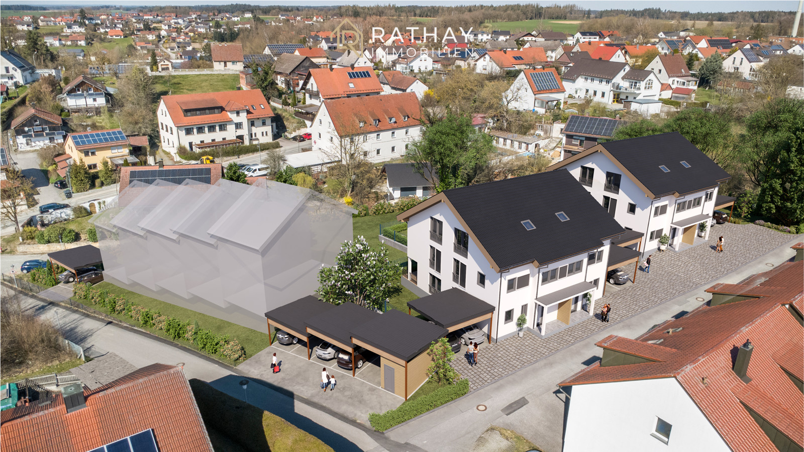 Mehr über den Artikel erfahren Exklusive Doppelhaushälfte in Rottenburg in Holzmassivbauweise mit EH-40 Standard